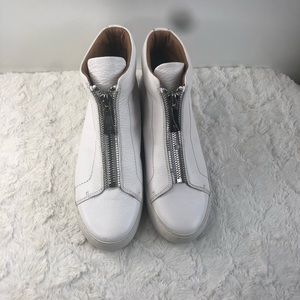 Frye Lena zipper high top in white women’s shoes.